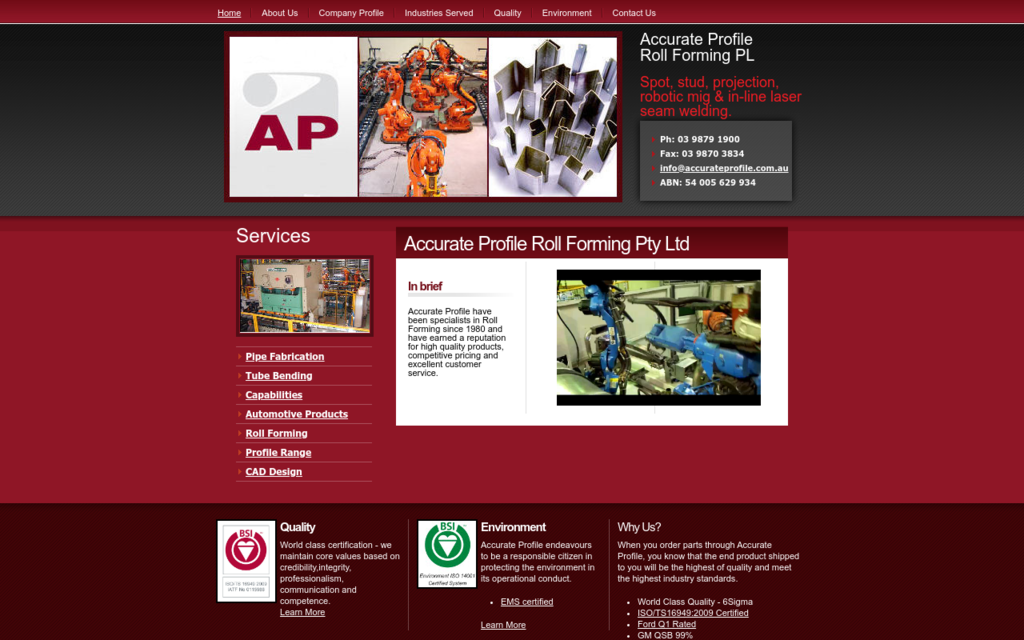 Accurate Profile Rollforming